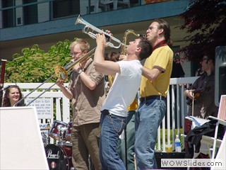 Brass Trio Poolside at Waterfront Film Festival